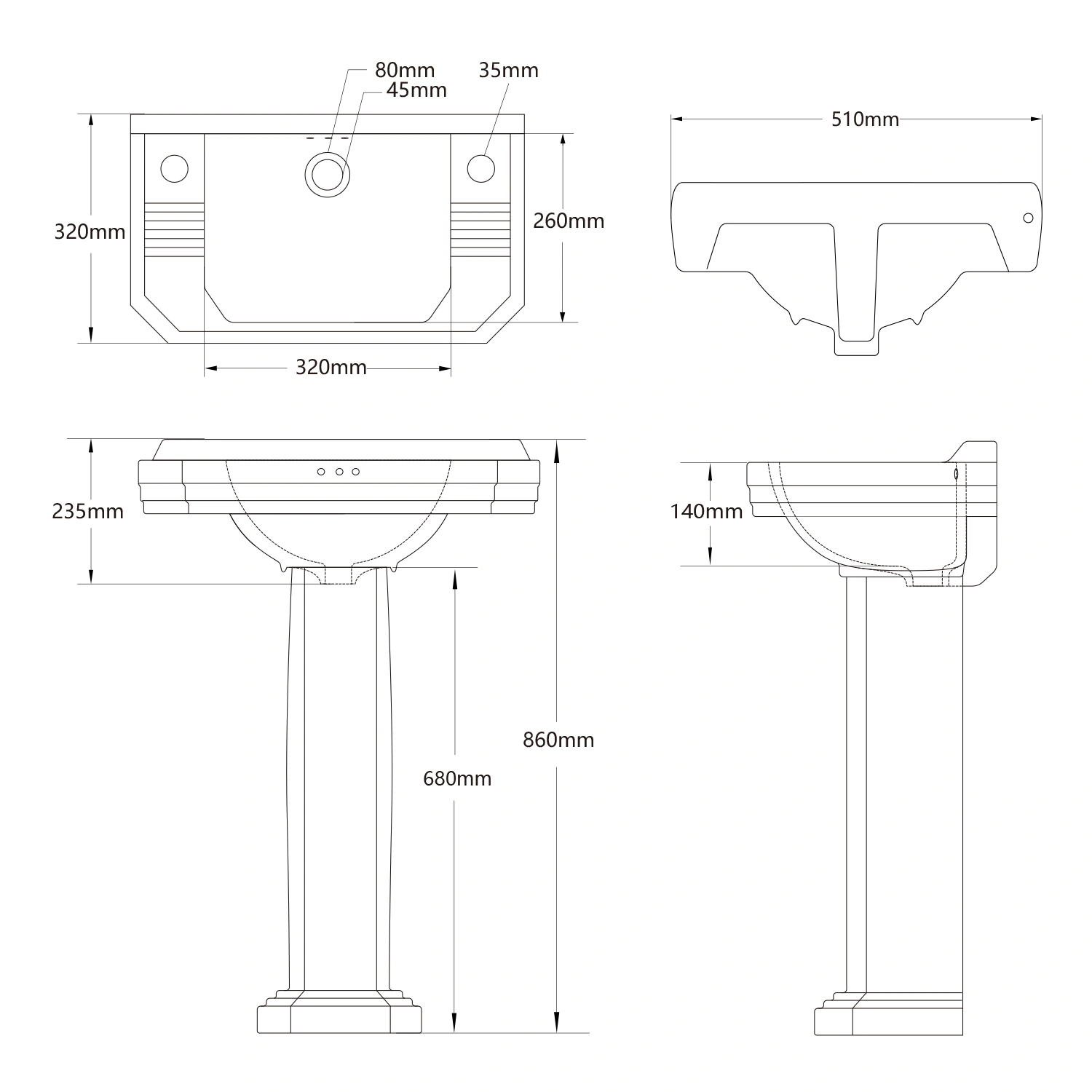 cupc bathroom pedestal sink white rectangle middle size 20 inches pedestal sink with overflow and faucet hole